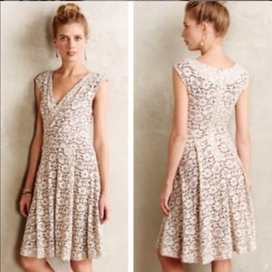 Anthropologie Brushed Lace Dress by Maeve XS
